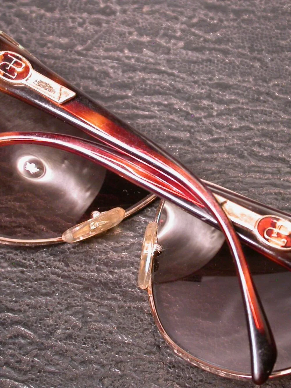 Paolo Gucci Status Eyes Gold Tortoise Big Shades Sunglasses Made in Italy
